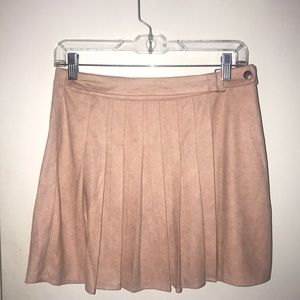 Light pink Suede medium skirt